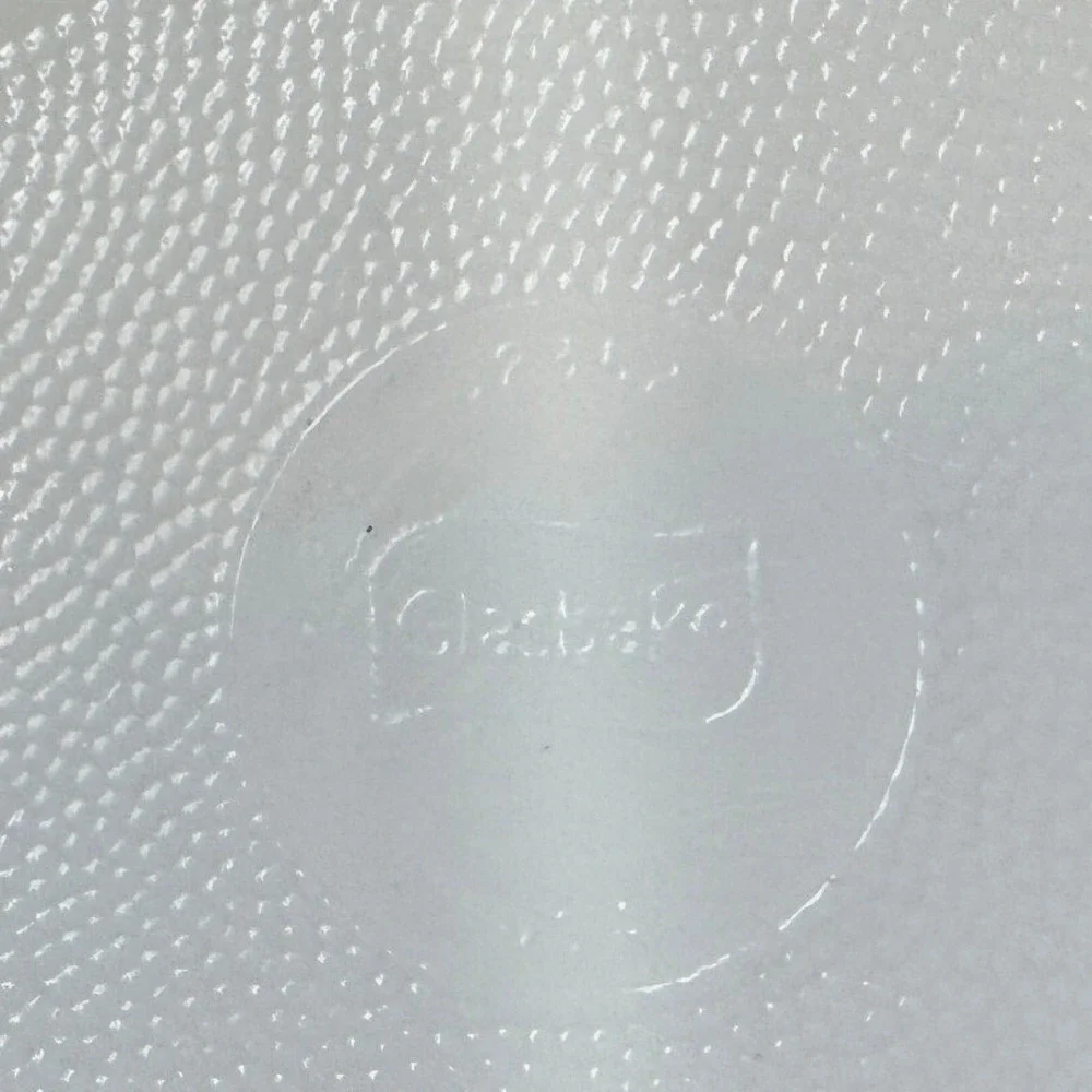 Glasbake Vintage White Milk Glass Divided‎ Serving Dish Green Floral Pattern
